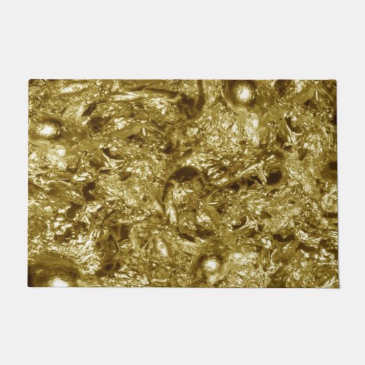 Abstraktes GOLD-Muster + Text / Foto Fußmatte (Vorderseite)