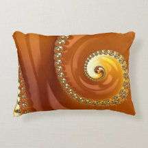 Abstraktes Gold Orange Gradient Spiral Fraktal