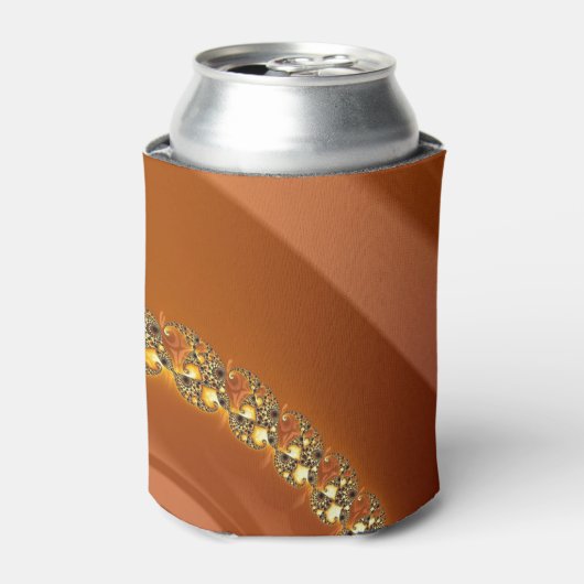 Abstraktes Gold Orange Gradient Spiral Fraktal Dosenkühler (Kanne Vorderseite)