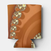 Abstraktes Gold Orange Gradient Spiral Fraktal Dosenkühler (Rückseite)