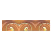 Abstraktes Gold Orange Gradient Spiral Fraktal Kurzer Tischläufer (Horizontal)