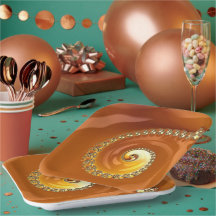 Abstraktes Gold Orange Gradient Spiral Fraktal