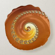 Abstraktes Gold Orange Gradient Spiral Fraktal