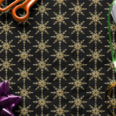 Abstraktes Gold Snowflake Muster Geschenkpapier