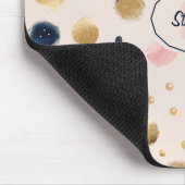 Abstraktes Gold und farbenfrohe Pinselstriche Mousepad (Ecke)