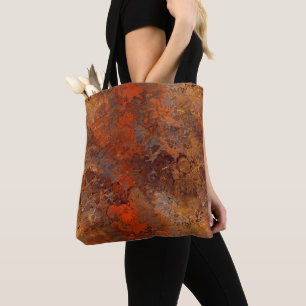Abstraktes Gold- und Rostmarmor Tasche