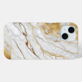 Abstraktes Gold und weißes Marmor Case-Mate iPhone Hülle (Rückseite (Horizontal))