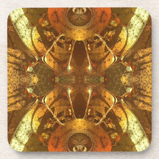Abstraktes Gold Untersetzer (Vorderseite)