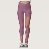 Abstraktes Gold Violett Leggings (Vorderseite)