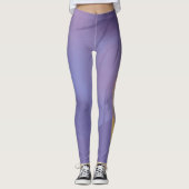 Abstraktes Gold Violett Leggings (Vorderseite)
