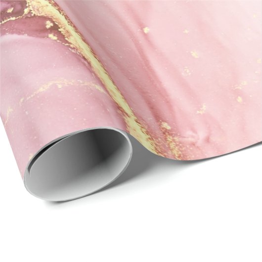 ABSTRAKTES GOLD-WRAPPPAPIER FÜR MARBLE GESCHENKPAPIER (Rolleneckpunkt)