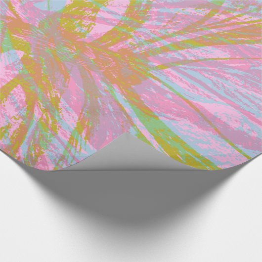 Abstraktes Goldbarren-Rosa-Violett Geschenkpapier (Ecke)