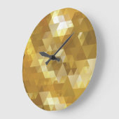 Abstraktes Golddreieck Große Wanduhr (Winkel)