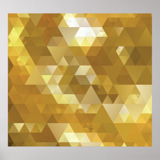 Abstraktes Golddreieck Poster (Vorne)