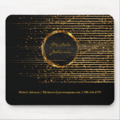 Abstraktes Golden Star-Lichtdesign Mousepad (Vorne)