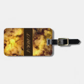 Abstraktes goldenes Bokeh Gepäckanhänger (Vorderseite horizontal)