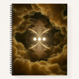 Abstraktes Goldenes Energie Spiral Notizbuch