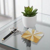 Abstraktes Goldenes Gelb, Grausilber Schlüsselanhänger