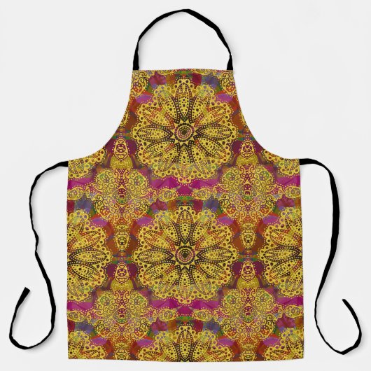 Abstraktes goldenes Mandala Schürze (Vorderseite)
