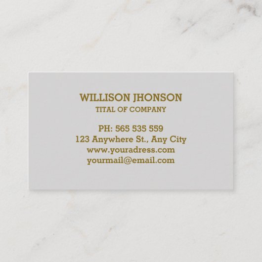 Abstraktes Goldenes Muster Visitenkarte (Rückseite)