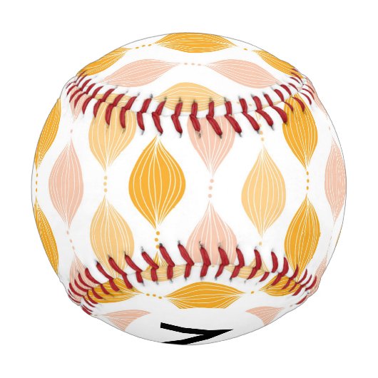 Abstraktes goldenes Ogemuster Baseball (Rückseite)