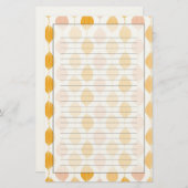 Abstraktes goldenes Ogemuster Briefpapier (Vorne/Hinten)
