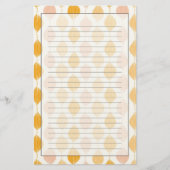 Abstraktes goldenes Ogemuster Briefpapier (Vorderseite)