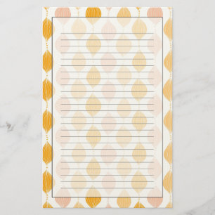 Abstraktes goldenes Ogemuster Briefpapier