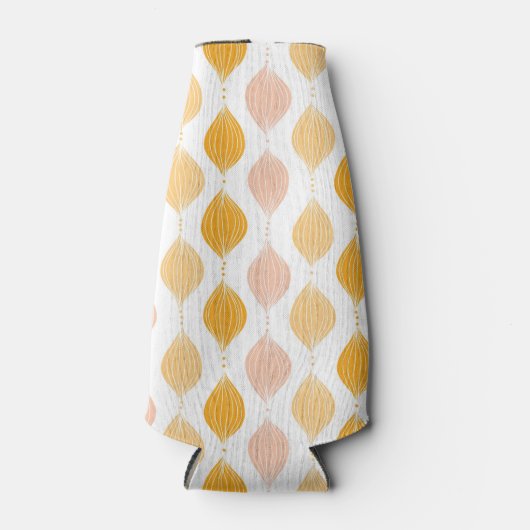 Abstraktes goldenes Ogemuster Flaschenkühler (Vorderseite)