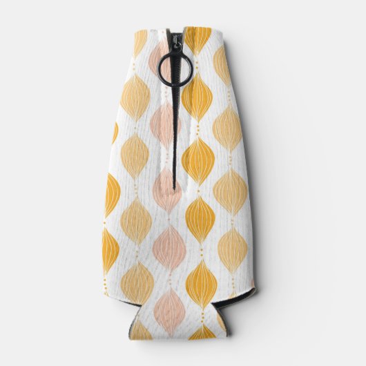 Abstraktes goldenes Ogemuster Flaschenkühler (Rückseite)