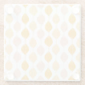 Abstraktes goldenes Ogemuster Glasuntersetzer (Rückseite)