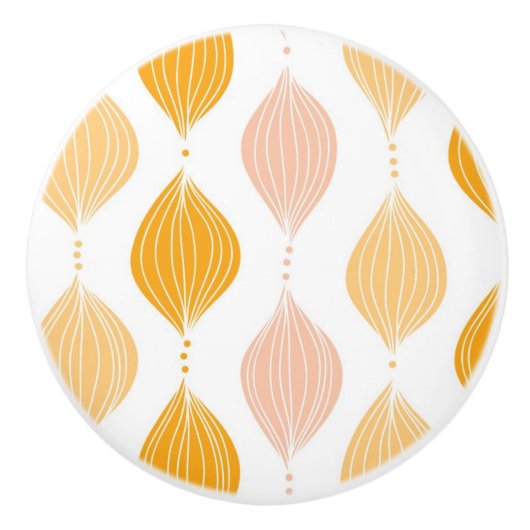 Abstraktes goldenes Ogemuster Keramikknauf (Vorderseite)