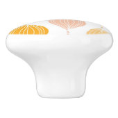 Abstraktes goldenes Ogemuster Keramikknauf (Seitenansicht)