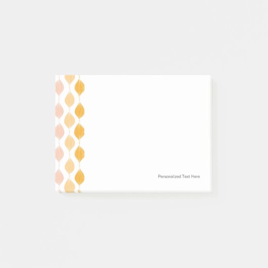 Abstraktes goldenes Ogemuster Post-it Klebezettel (Vorderseite)