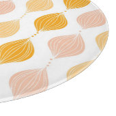 Abstraktes goldenes Ogemuster Schneidebrett (Ecke)