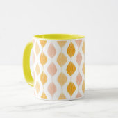 Abstraktes goldenes Ogemuster Tasse (Vorderseite Links)