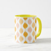 Abstraktes goldenes Ogemuster Tasse (VorderseiteRechts)