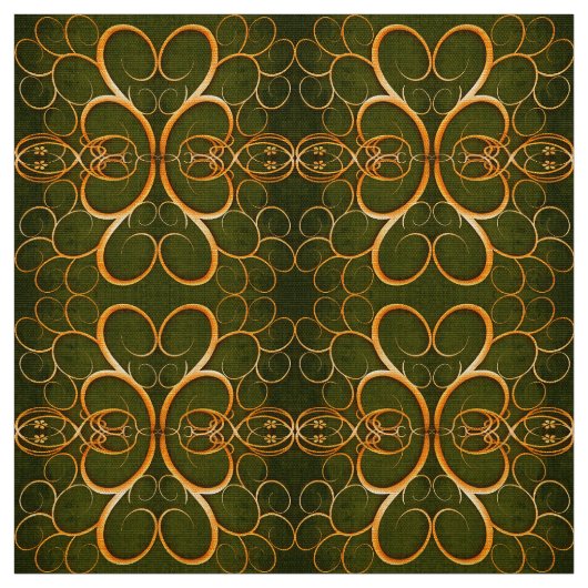 abstraktes goldenes Strudelmuster Stoff (Muster)