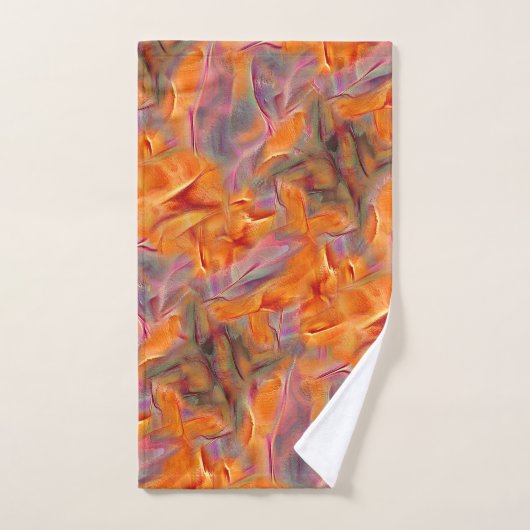 Abstraktes goldenes Tamarin mit gekreuzten Beinen Badhandtuch Set (Handtuch)