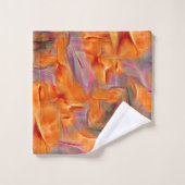 Abstraktes goldenes Tamarin mit gekreuzten Beinen Badhandtuch Set (Waschlappen)