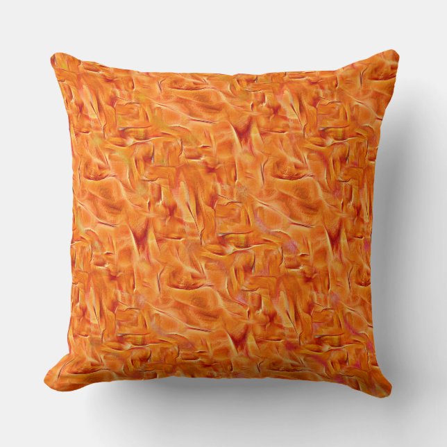 Abstraktes goldenes Tamarin mit gekreuzten Beinen, Kissen (Vorderseite)