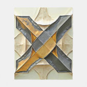 Abstraktes Goldmetalldesign Fleecedecke (Vorderseite)
