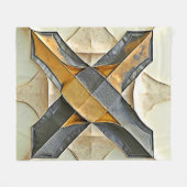 Abstraktes Goldmetalldesign Fleecedecke (Vorderseite (Horizontal))