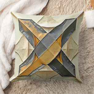 Abstraktes Goldmetalldesign Kissen