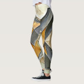 Abstraktes Goldmetalldesign Leggings (Links)