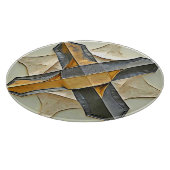 Abstraktes Goldmetalldesign Schneidebrett (Ecke)
