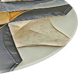 Abstraktes Goldmetalldesign Schneidebrett (Ecke)