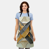 Abstraktes Goldmetalldesign Schürze (Getragen)