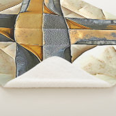 Abstraktes Goldmetalldesign Sherpadecke (3/4)