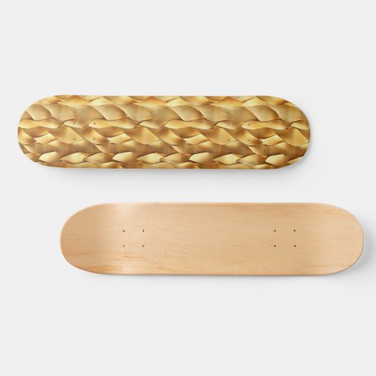Abstraktes Goldmuster Skateboard (Horizontal)